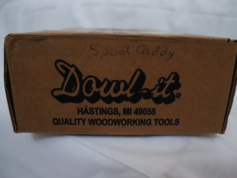 Wooden Thread Spool Caddy 32 Spools Dowl-It Sewing Storage, Unused