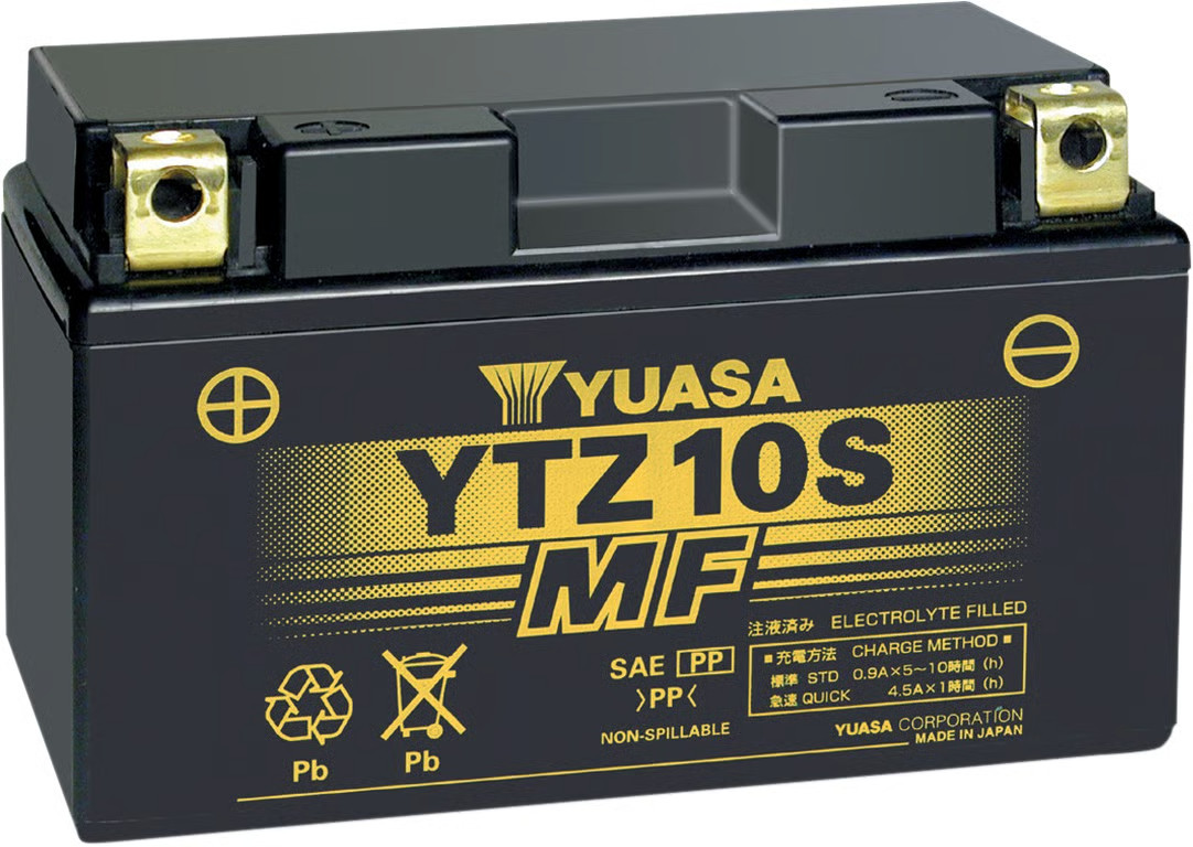 Yuasa Factory Activated Maintenance Free Battery - YTZ10S Motorcycle ATV/UTV PWC