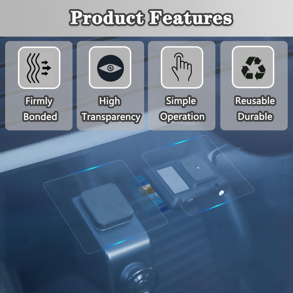 Electrostatic Film for Dash Cam, Sticker Shield Windshields Red