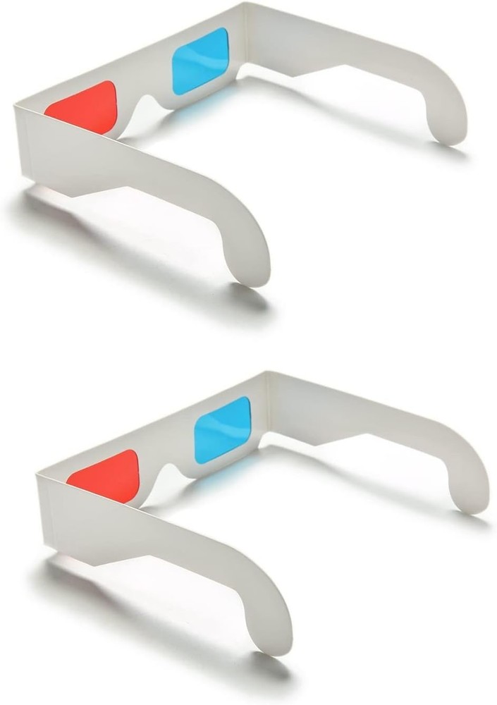 Hand Wash Only 3D Glasses 100 Pairs Red Blue for Comfortable Viewing Experience