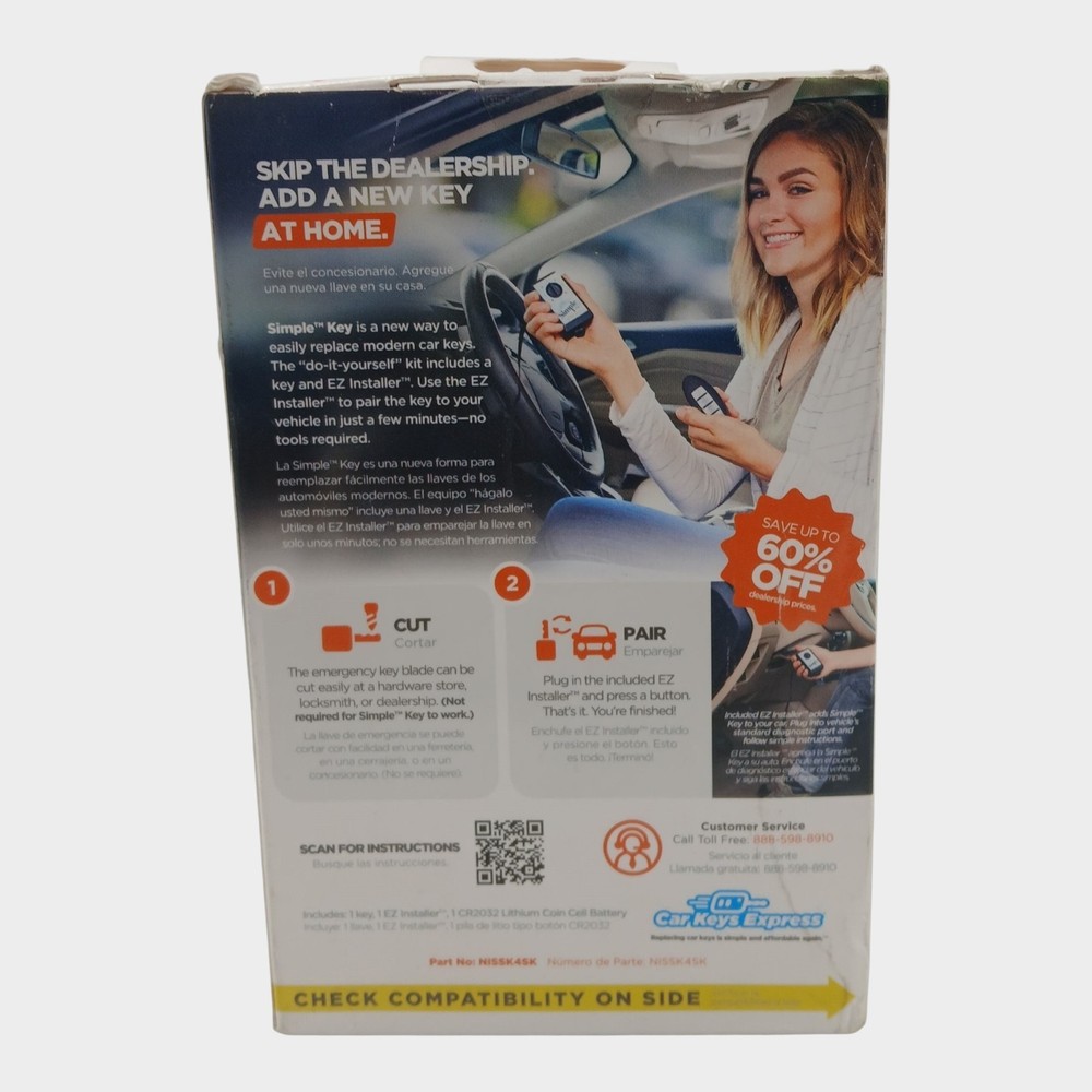 Car Keys Express Nissan Simple Key Replacement Kit