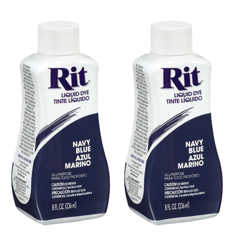 Rit Dye Liquid Fabric - 8 Ounce, Navy - 2 Pack
