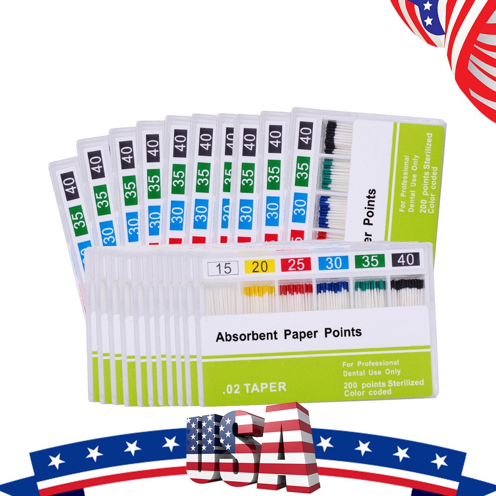 AZDENT Dental Gutta Percha Points &Absorbent Paper Points Endodontic Root Canal