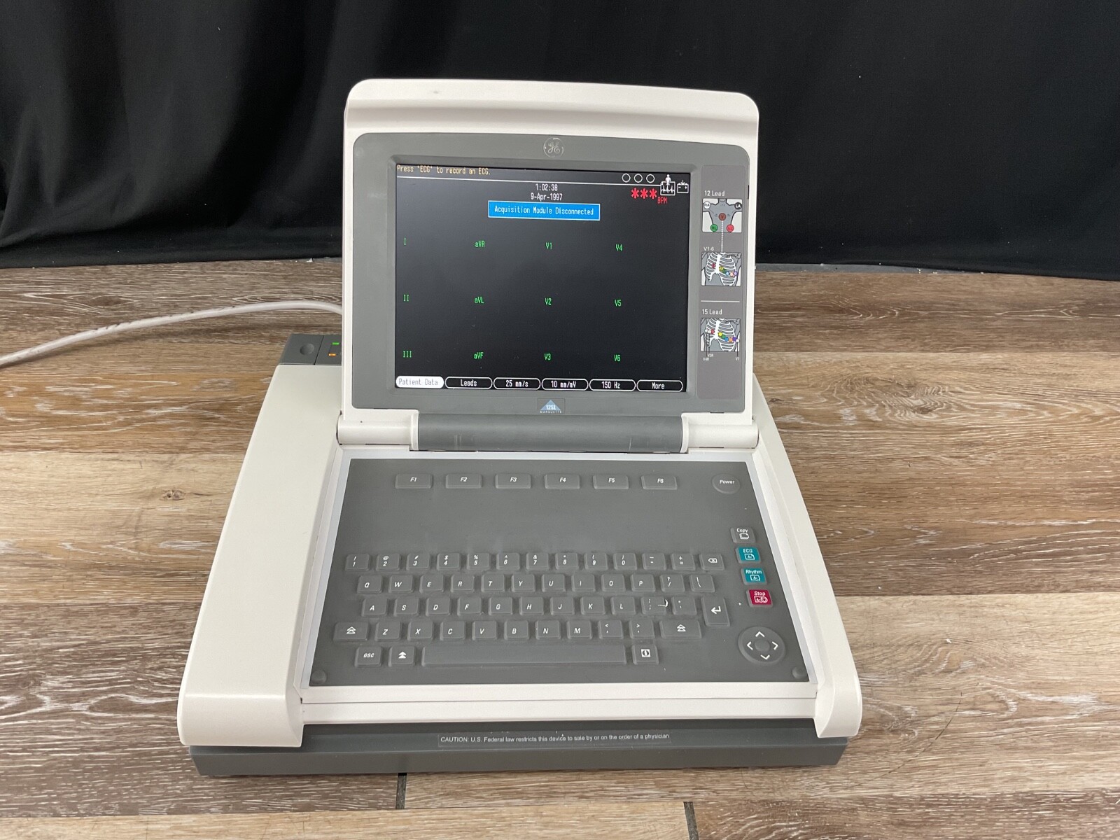 GE MAC 5500 HD Resting Electrocardiogram System ECG Machine with Color Display