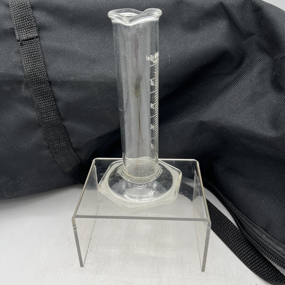 KIMAX Glass 50mL Single Scale Graduated Cylinder Hex Base