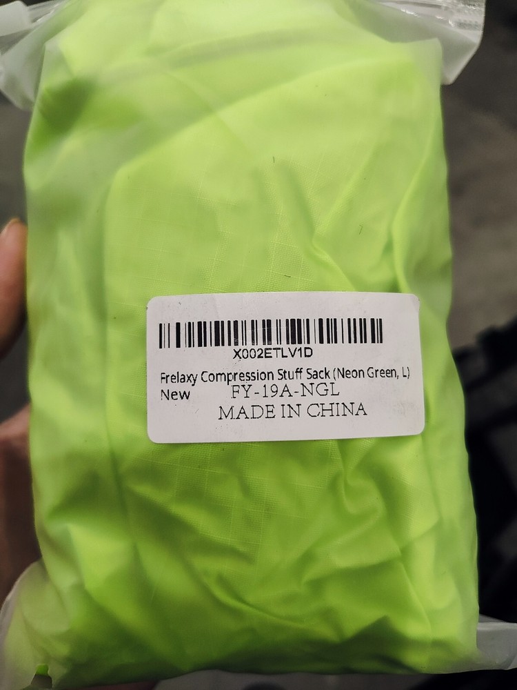 Frelaxy Compression Sack, 40% More Storage! Large, Neon Green