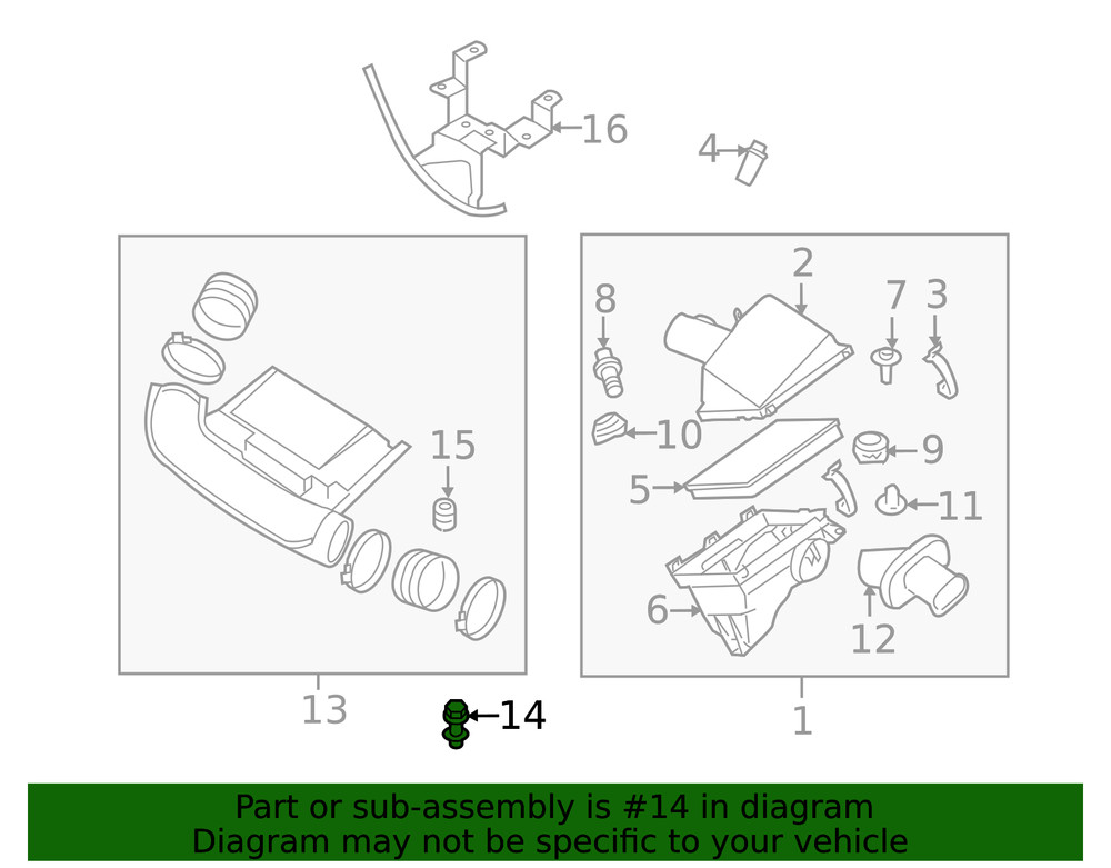 Genuine Nissan Engine Cover Stud 14070-EA20A