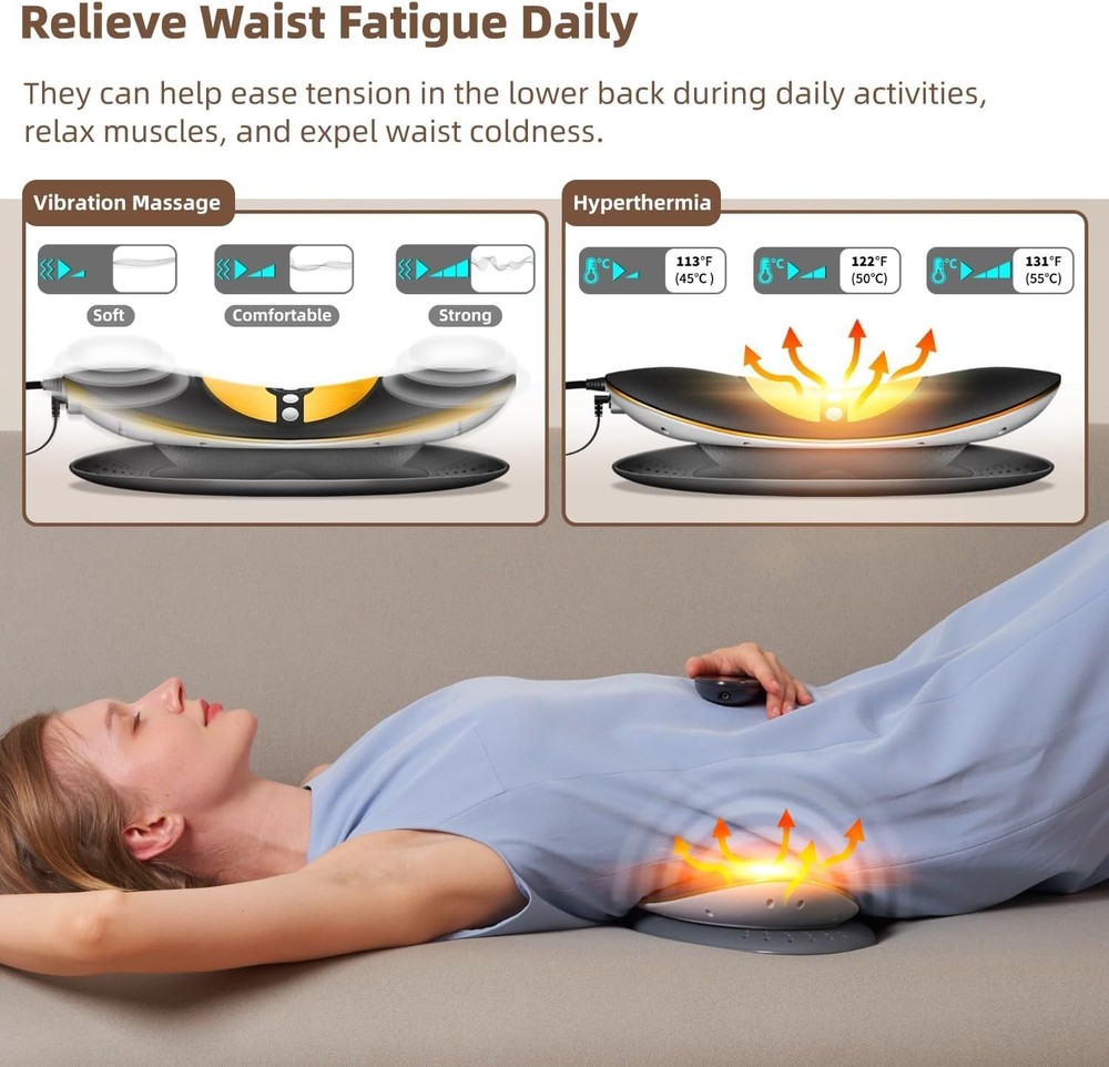 Electric Lumbar Traction Device, Multifunctional Back Traction Device with Dy...