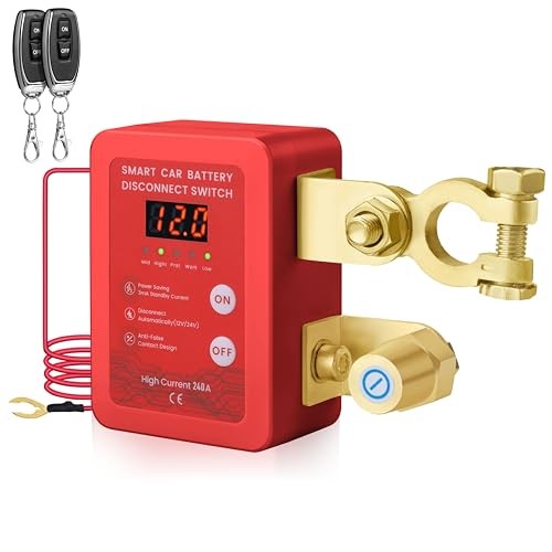 Automatic Power Cut-Off Switch, Kill Switch for car Battery 12V/24V Red