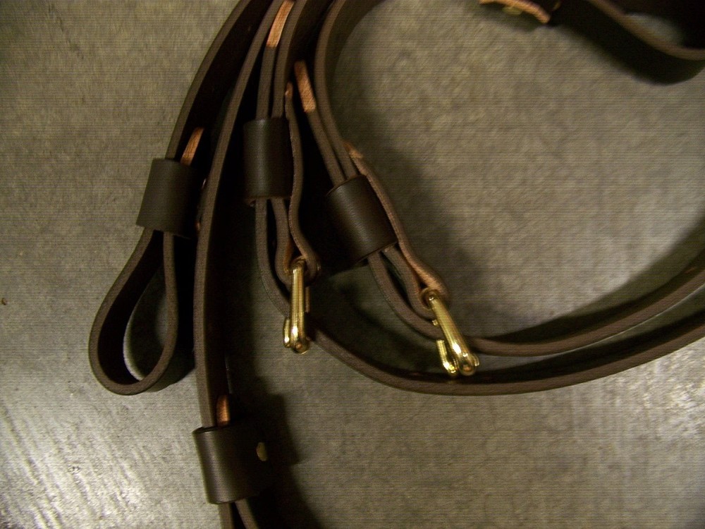 Leather Luggage Straps for Luggage Rack ~2 set~Dark Brown~Solid Brass Hardware