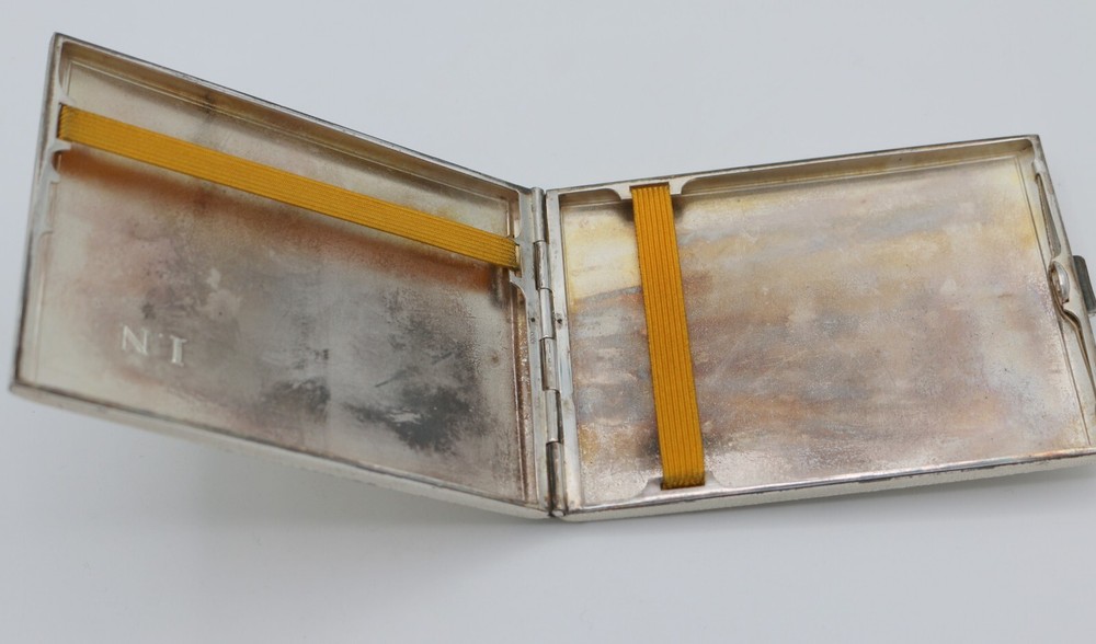 Vintage 835 Silver Cigarette Case Box~113 Grams