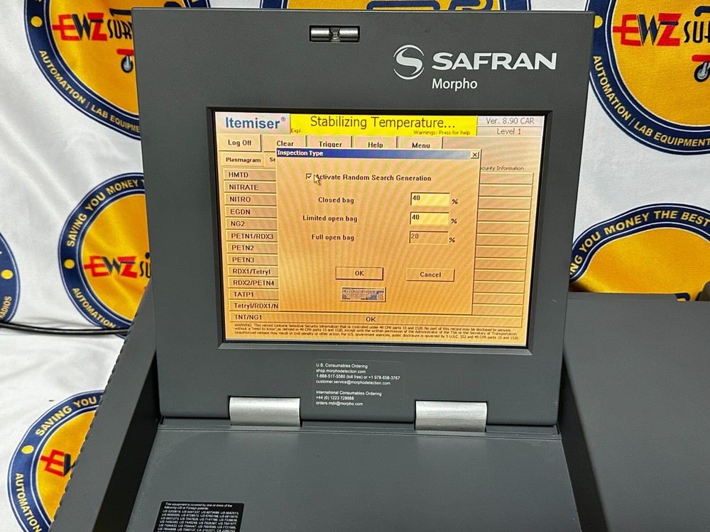 SAFRAN MORPHO ITEMISER DX Drug & Explosive Trace Detector Bundle + ROLLING CASE