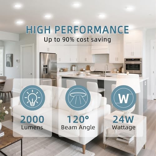 9inch Flush Mount Ceiling Light, Dimmable Ultra-Thin LED 9in - 1Pack White