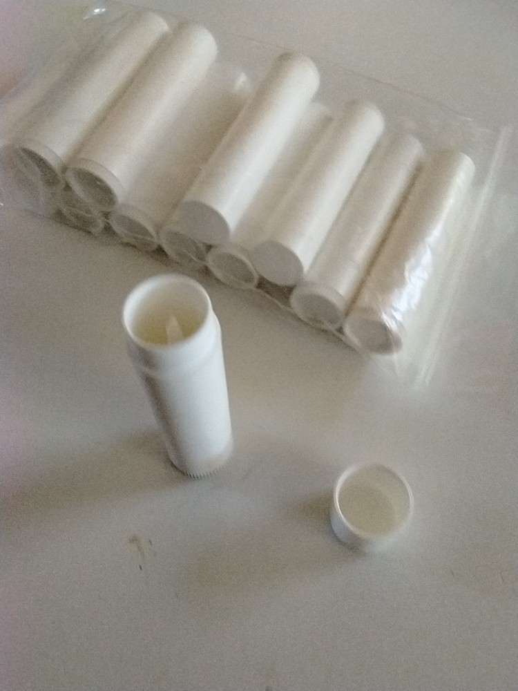 Lipbalm Chapstick Empty Containers 12 Pack White Lids And Rollup Containers