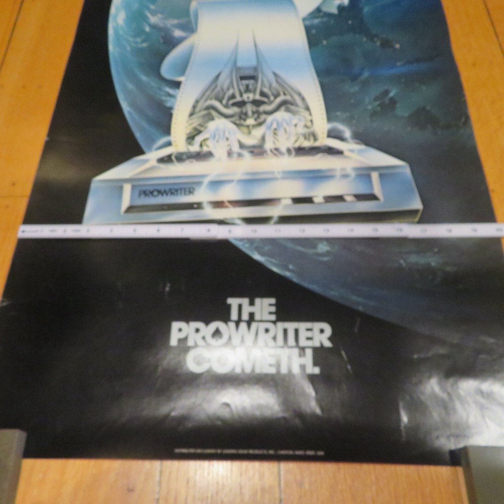 Rare Vintage The Prowriter Cometh 80's Computer Software 20" x 30" Poster