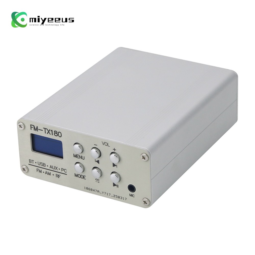 FM-TX180 75MHz-108MHz Bluetooth Stereo Radio Transmitter 0.96" OLED Screen my1