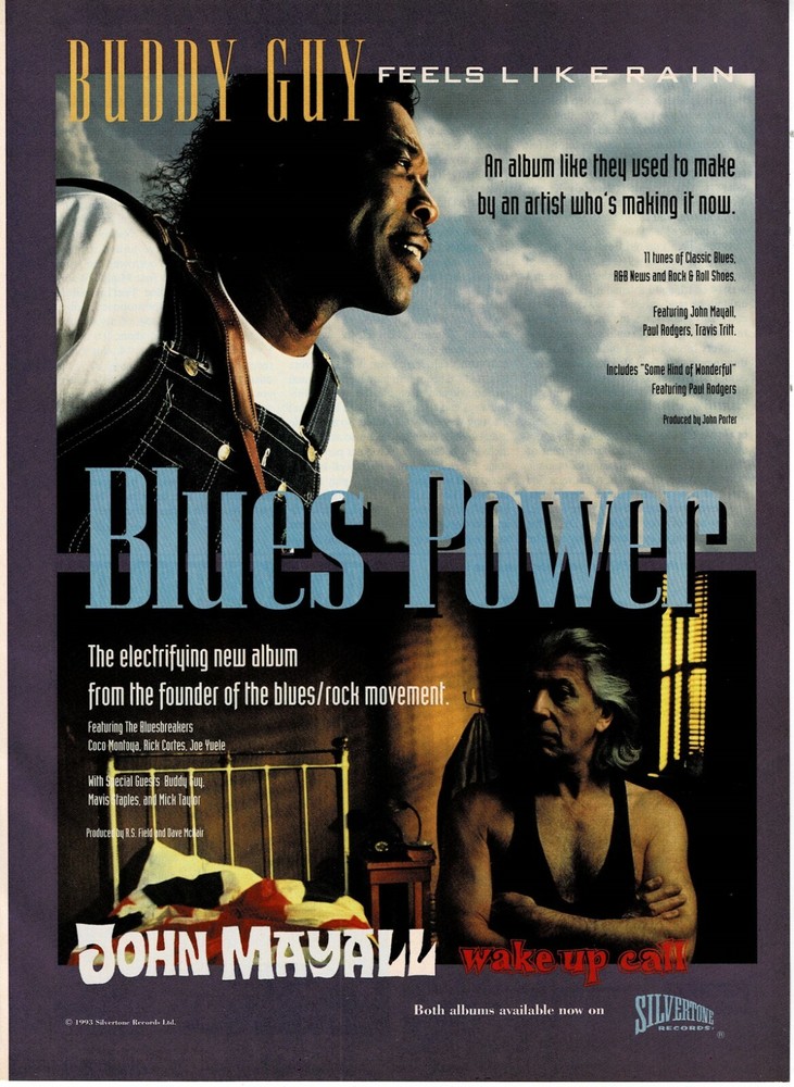 BLUES POWER - BUDDY GUY & JOHN MAYALL - 1993 Promo Print Ad
