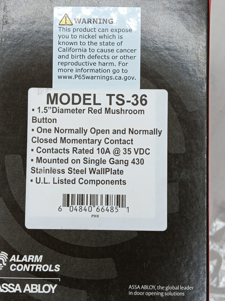Alarm Controls TS-36