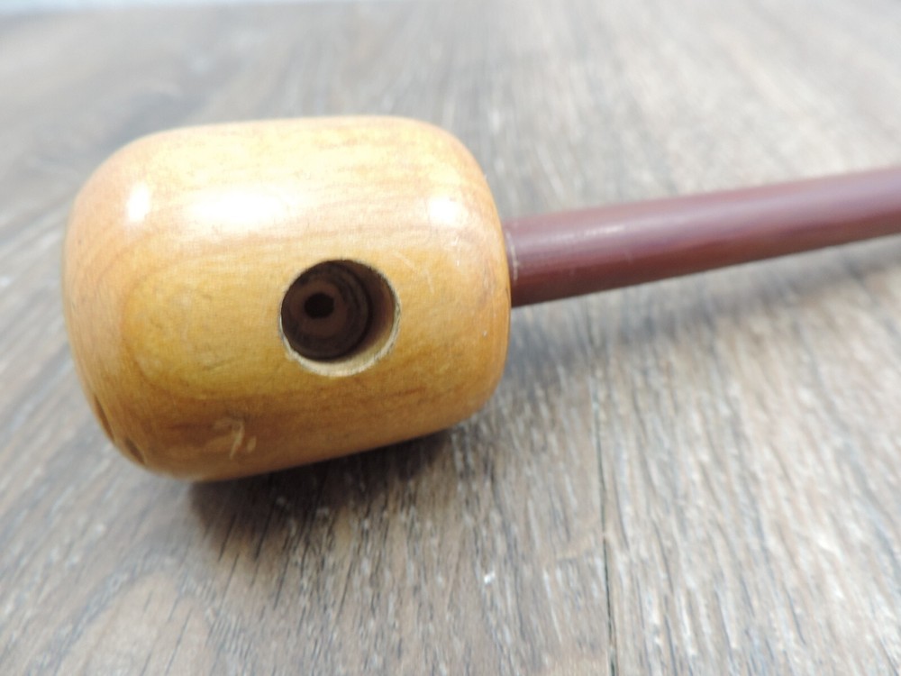 Wood Short Starter 0.43" Diameter 6.5" Overall Length Missing Brass Button