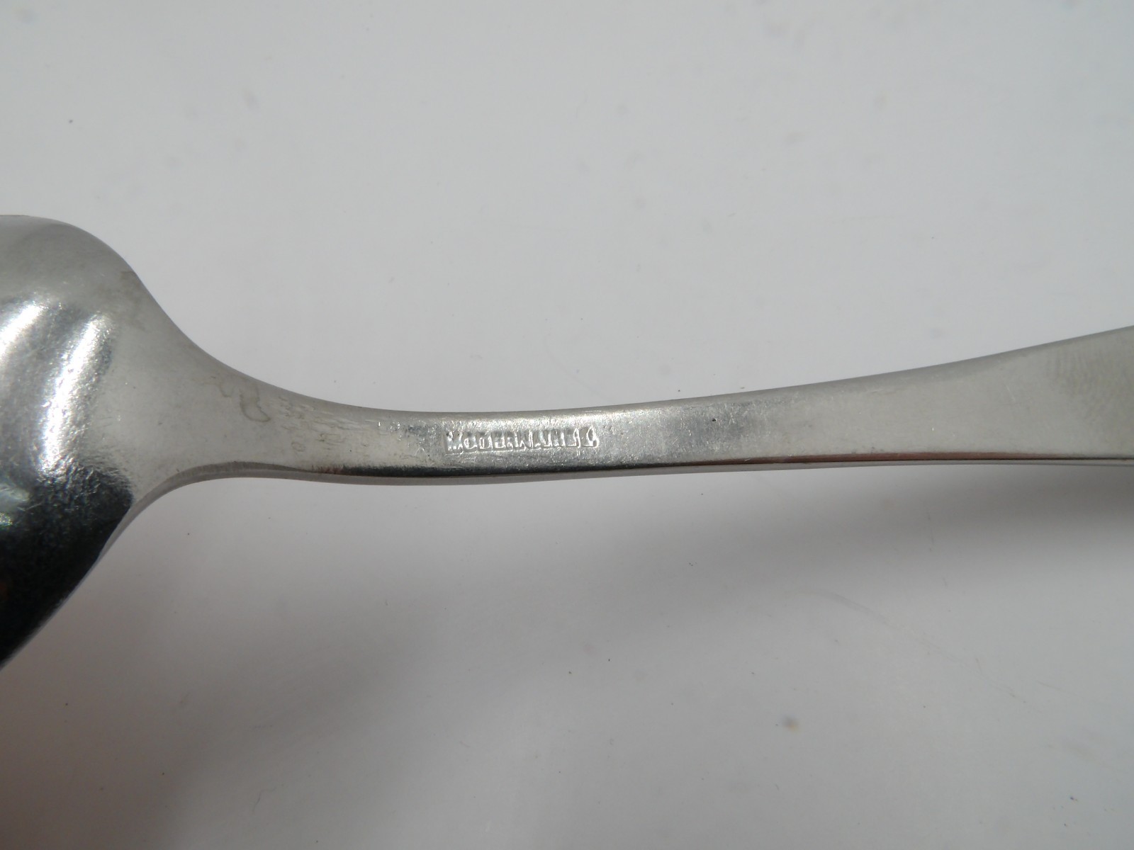 Vintage WW2 Mess Hall Spoon Stainless USA-MD Military Issue Modernaire 8 1/4 In