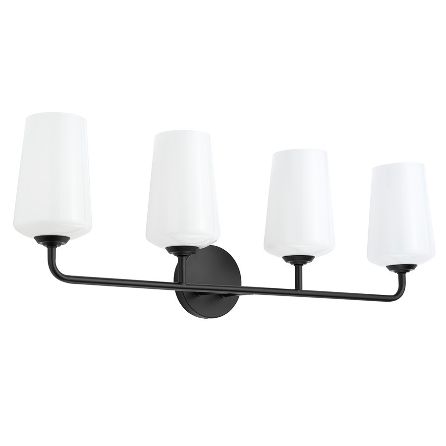 Progress Lighting Celino 4-Lt Bath/Vanity, Black/White - P300545-031