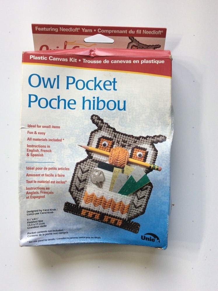 "OWL POCKET"    Plastic Canvas Kit