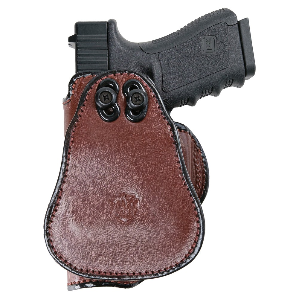 PADDLE HOLSTER FOR GLOCK 29. OWB LEATHER PADDLE WITH ADJUSTABLE CANT.