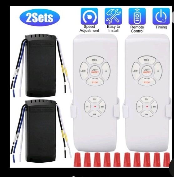 2x Universal Ceiling Fan Light Remote Control Receiver Kit  Wireless Priority