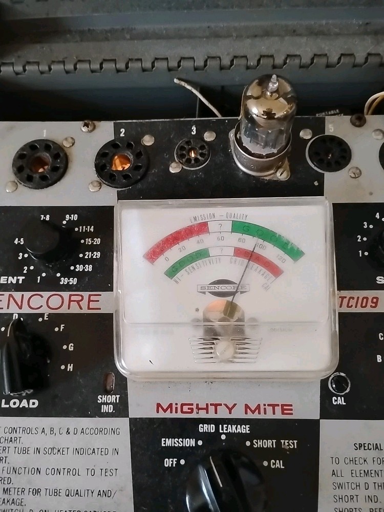 CROSLEY 12AU7 ECC82 Dark Plate Dual Triode TESTED NOS 95/120