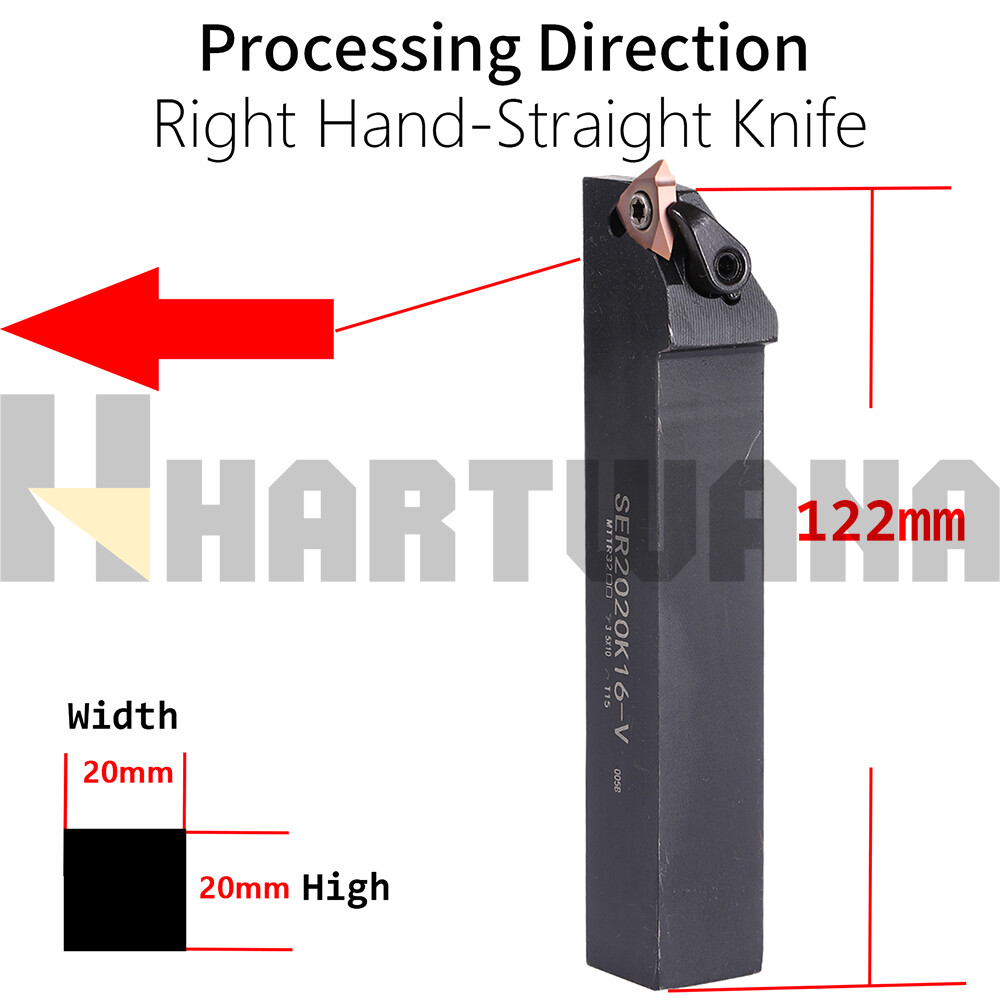 Lathe Threading Tool Holder External Vertical Threading Inserts 16VERAG60 10PCS