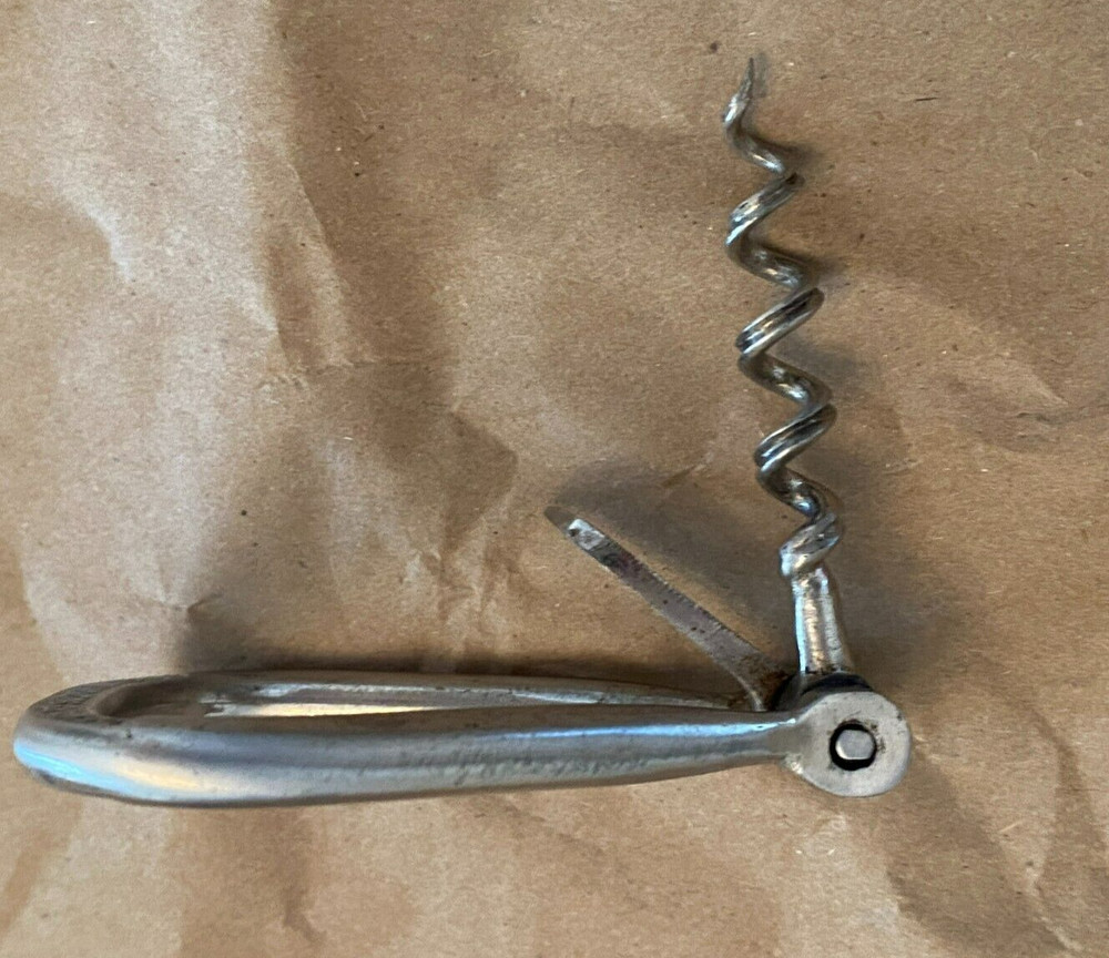 Antique Dewars Scotch Whisky Multi Tool Advertising Folding Bow Corkscrew/Cutter