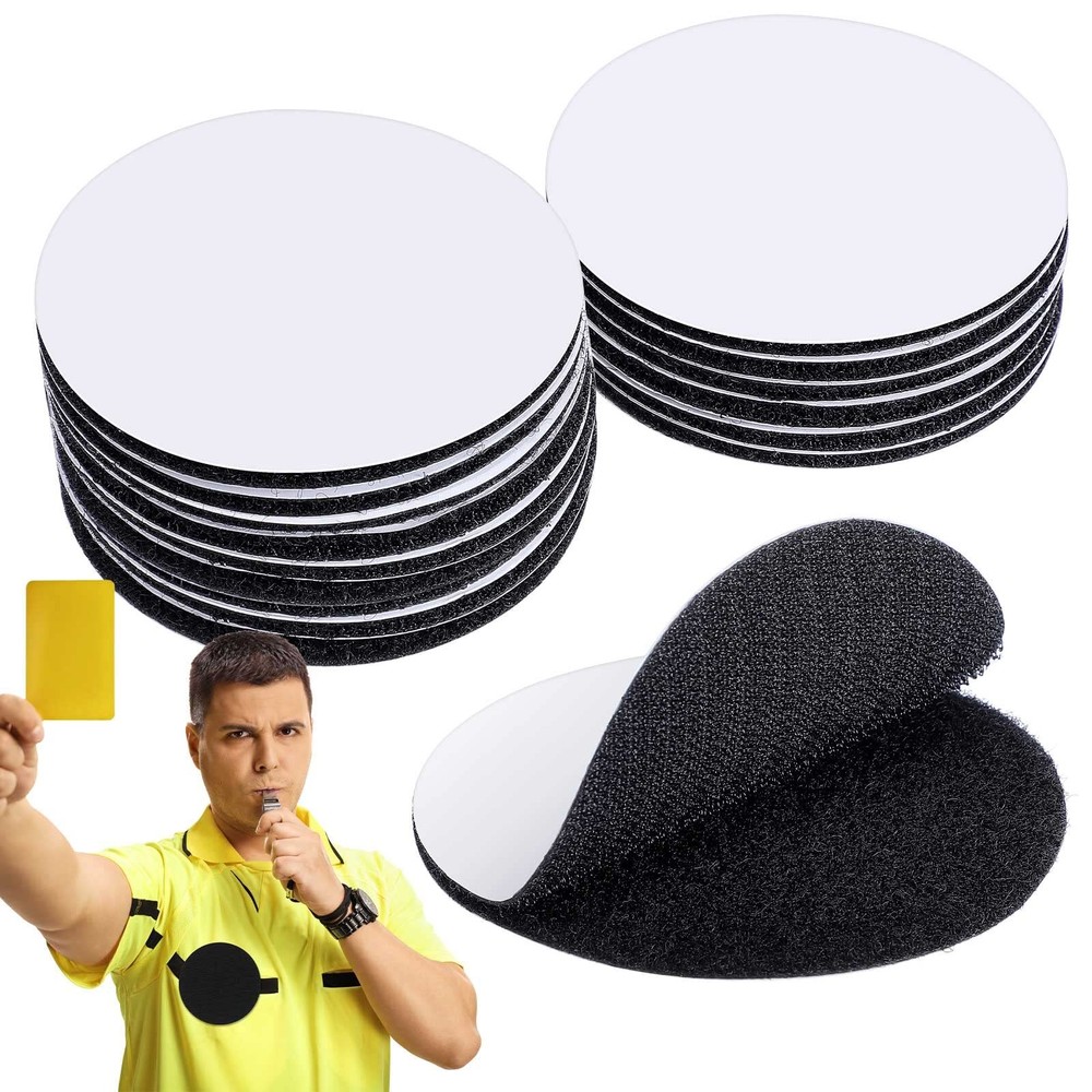12 Pack 3 Inch Self Adhesive Hook and Loop Tape Dots Round Fasten Pad