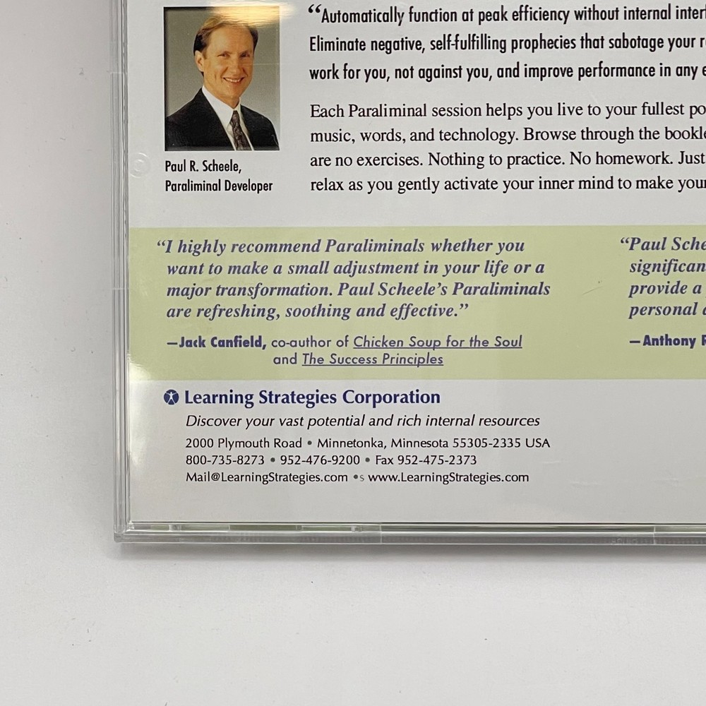 Automatic Pilot Paraliminal CD Paul Scheele Self Help Personal Development