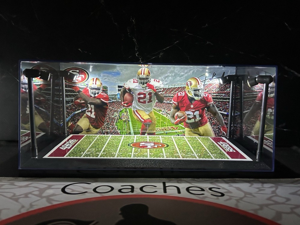 Frank Gore Custom 2 Mini Helmet LED display case for PSA & BGS slabs