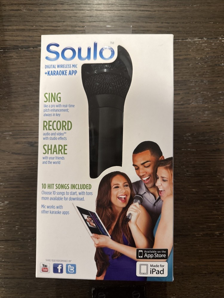 Soulo Digital Wireless Microphone Karaoke App Made For Ipad -Sing, Record, Share