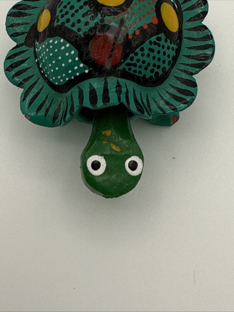 Mini Bobble-Head, Turtle Hand Crafted / Painted **Has Some Paint Chips**