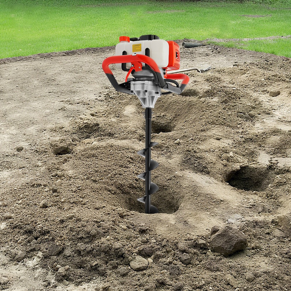 52cc Post Hole Digger Air-cooled Gas Powered Earth Auger Digging Machine