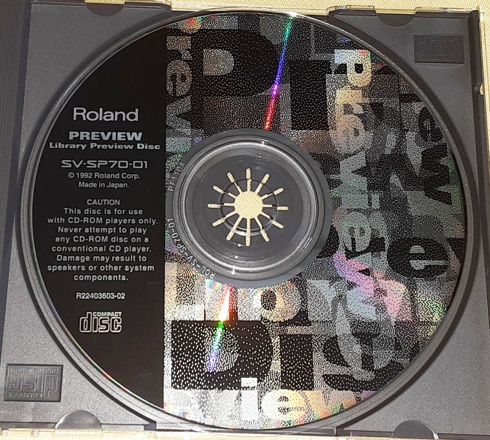 Roland Library Preview Disc SV-SP70-01 CD-ROM
