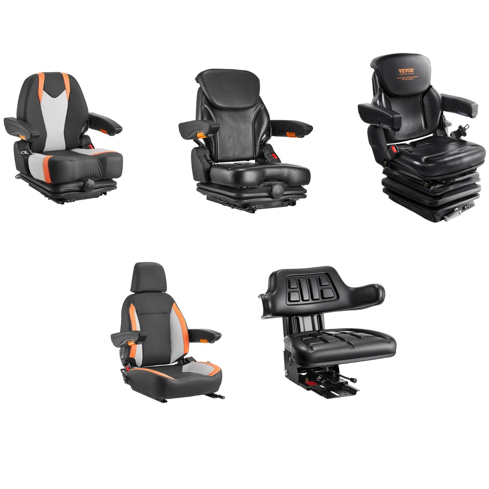 VEVOR Universal Forklift Seat Tractor Seat Lawn Mower Forklift Tractor Bulldozer