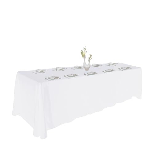 Extra Large Table Cloths. 8+ft Rectangle Tables 156" x 90" (Rectangular) White