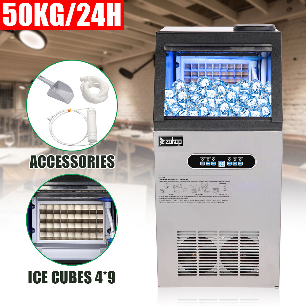 110lb Built-in Commercial Ice Maker Stainless Steel Bar Restaurant Cube Machine