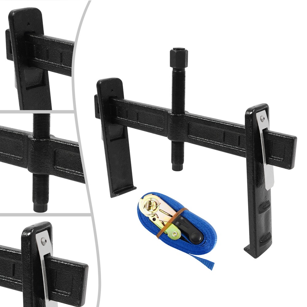 Drive Wheels Puller Drum Brake Hub Puller Steel Puller Black w/ Blue Nylon Strap