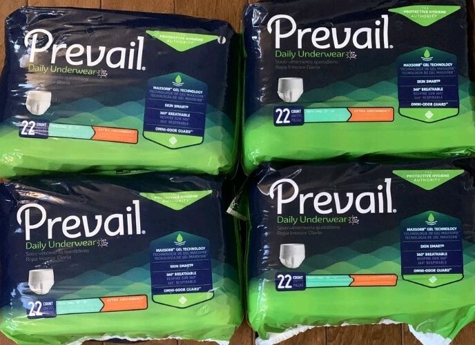 4 x Prevail Pull Up/Underwear - Youth 22 Count