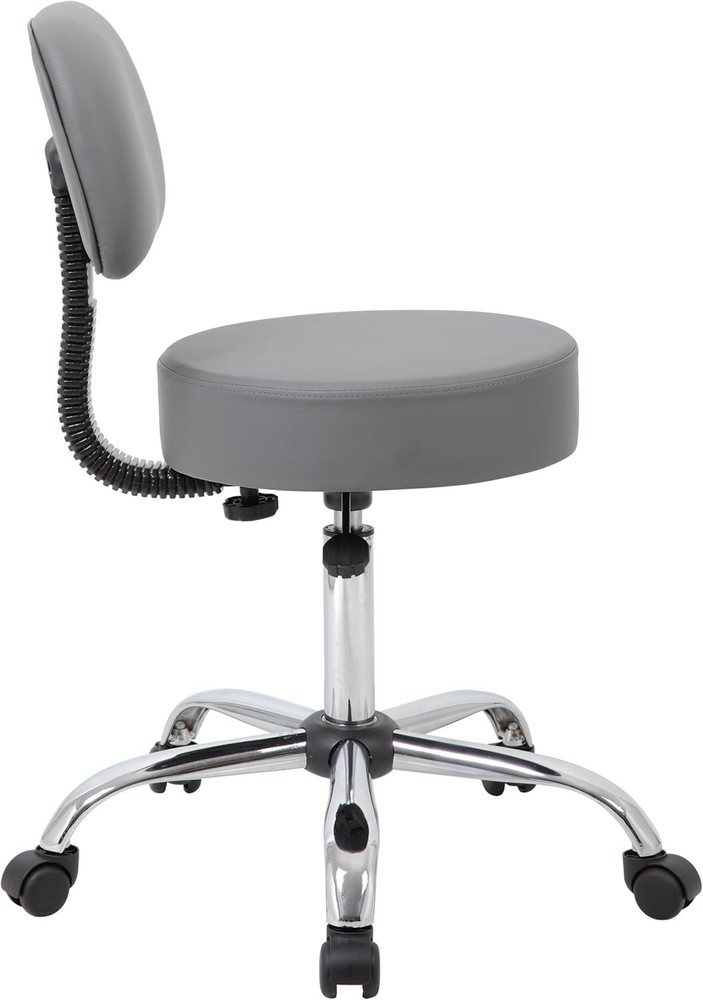Multi-Purpose Drafting Stool with Back Cushion and Stable Alloy Steel Frame