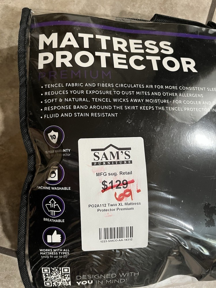 Sleep Designs Xl Twin Mattress Protector Featuring Tensel