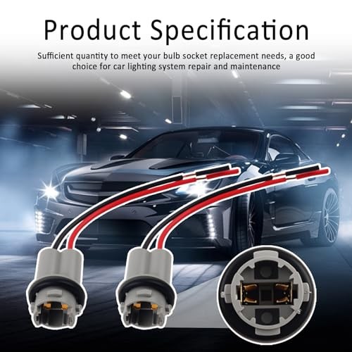 2PCS T15 Bulb Socket Wiring Harness Adapter,Reverse Light Socket Pigtail