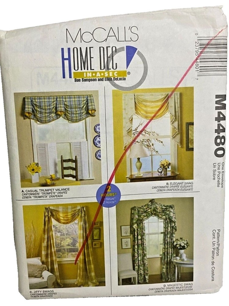 #M4480 McCalls Window Curtains Sewing Pattern