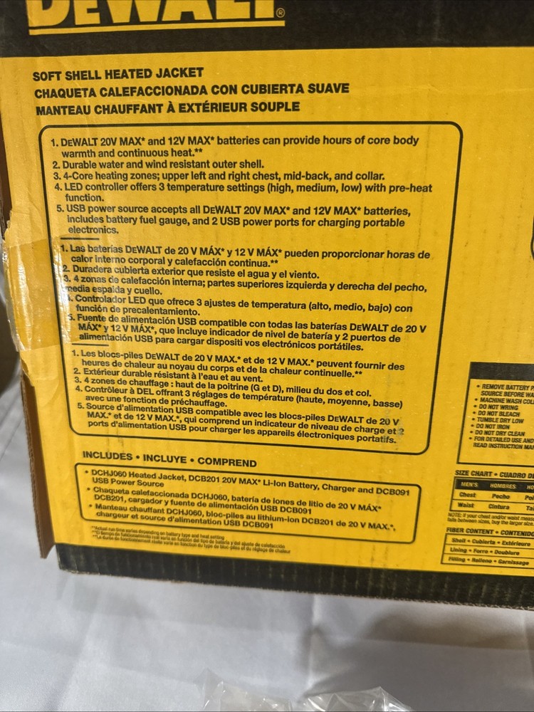 Dewalt Softshell Heated Jacket Kit Dchj060c1-m