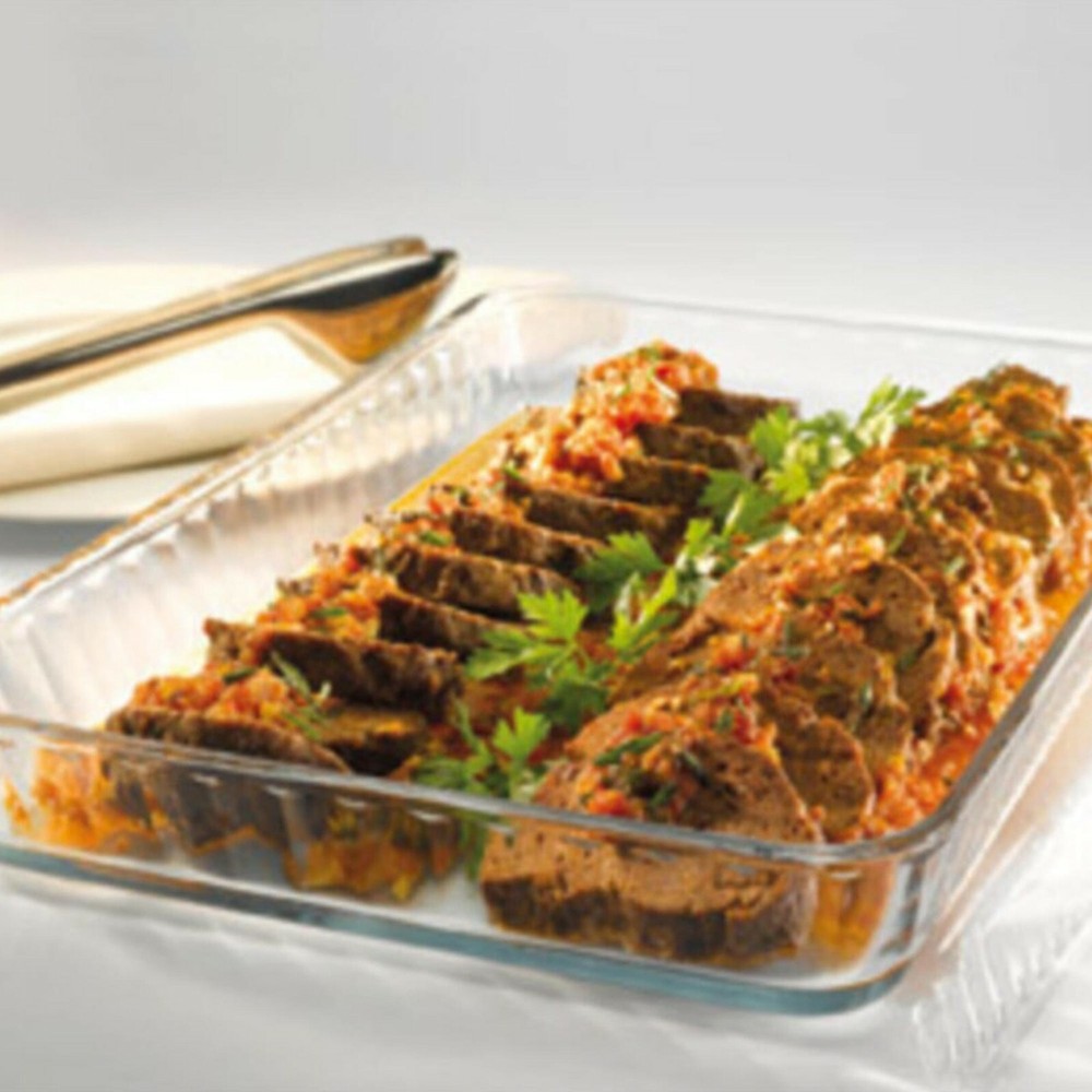 Glass Baking Dish for Oven, Rectangular Glass Casserole Dish, Bakeware, 126 Oz