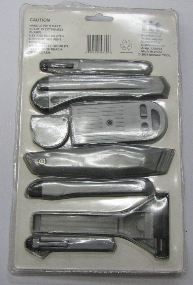 Multi-Purpose Utility Knife Set 8 Piece Cutter Set For Box Cutting Extreme Sharp
